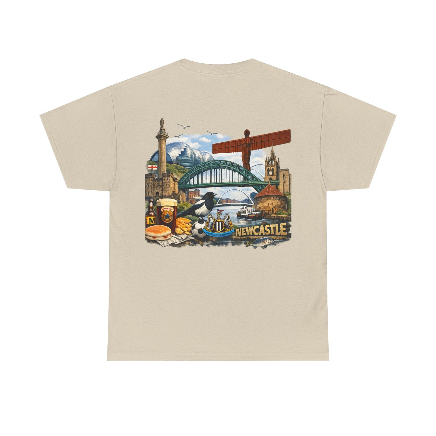 Newcastle Upon Tyne Landmark Tee — Vintage Cityscape T-Shirt