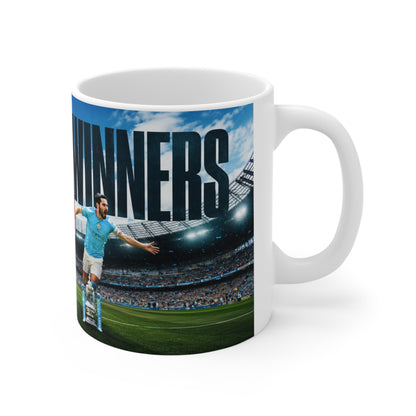 Manchester City Treble Winners Ceramic Coffee Mug — "Treble Winners" Ceramic Coffee Cup (11oz & 15oz)
