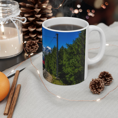 Mountain Train Scenic Coffee Mug – Red Alpine Railway 11oz/15oz