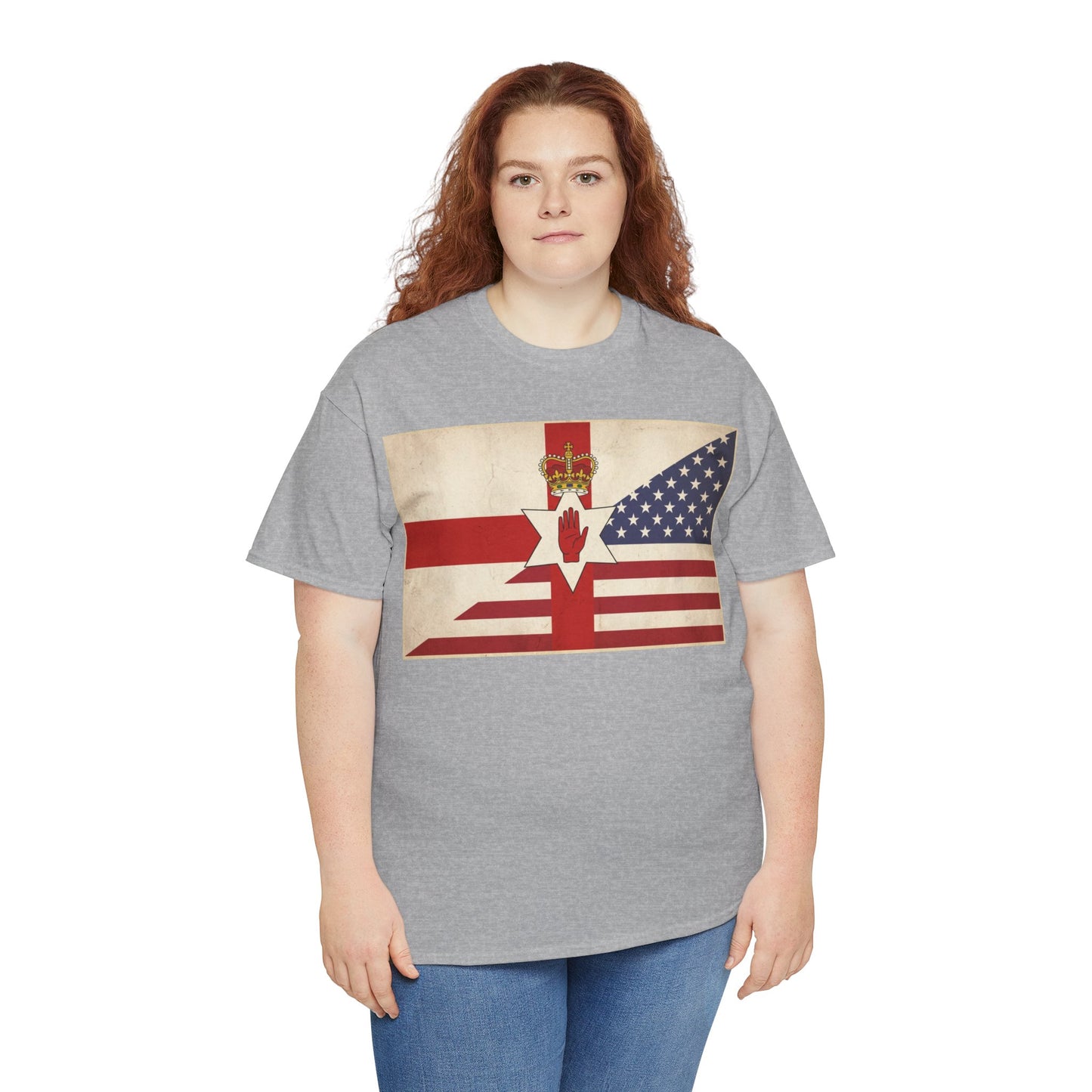 Northern Ireland + American Flag Tee — Vintage Graphic Shirt