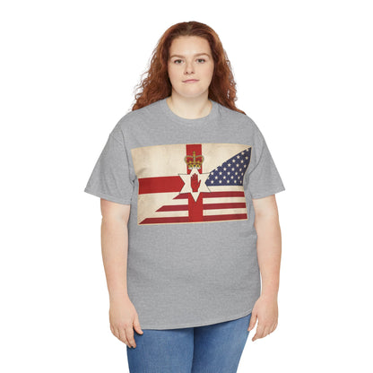 Northern Ireland + American Flag Tee — Vintage Graphic Shirt