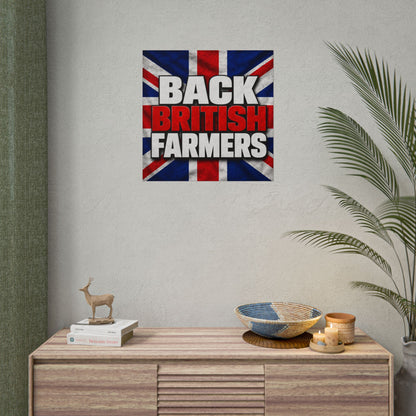 Back British Farmers Union Jack Support Poster