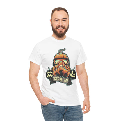 Halloween Pumpkin Mask T-Shirt — Trick or Treat Graphic Tee