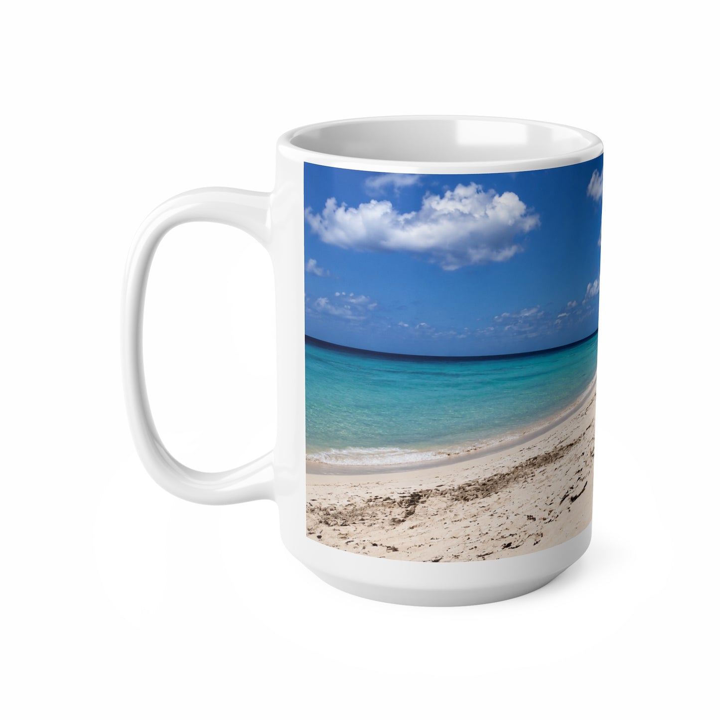 Barbados Tropical Beach Ceramic Mug — Scenic Ocean Photo Coffee Cup (11oz, 15oz)