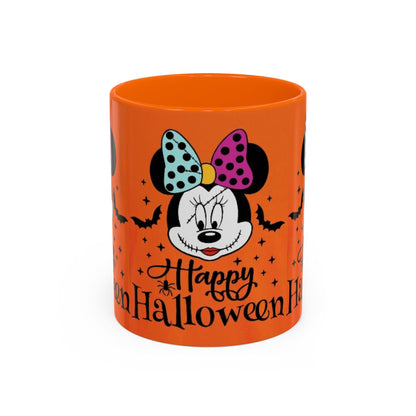 Halloween Minnie Mouse Accent Coffee Mug – "Happy Halloween" Orange 11/15oz