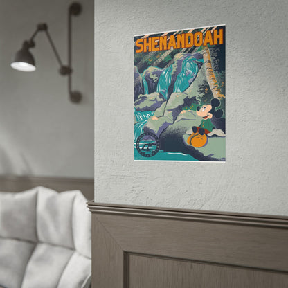 Shenandoah Vintage Mickey Mouse Travel Poster - Rolled Wall Poster