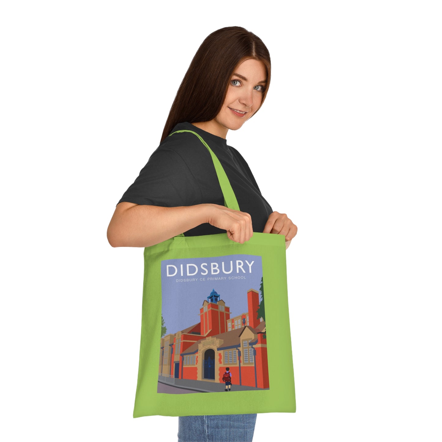 Elm Grove Didsbury C of E Primary School Vintage Travel Tote — Retro Illustrated Cotton Shopper Bag