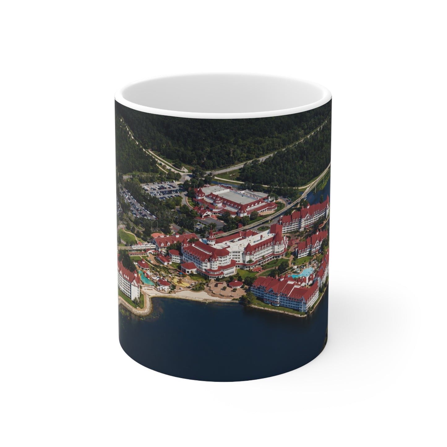 DIsney World Grand Floridian Resort Aerial Photo Coffee Mug — Scenic 11oz & 15oz Ceramic Cup
