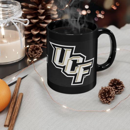 UCF Knights Black Ceramic Mug — College Logo Coffee Cup (11oz & 15oz)