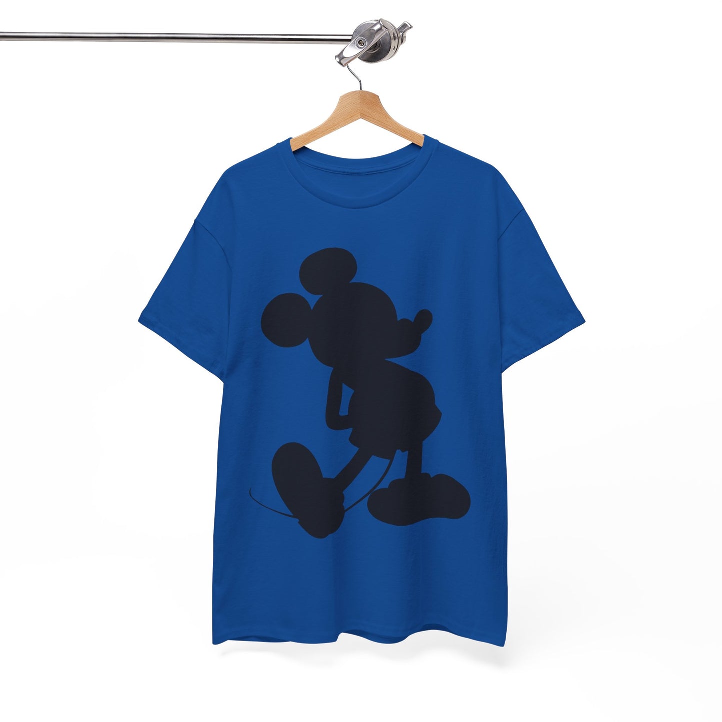 Mickey Mouse Silhouette Graphic Tee — Retro Cartoon Shadow T-Shirt