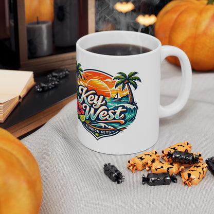 Key West Florida Keys Ceramic Coffee Cups, 11oz, 15oz