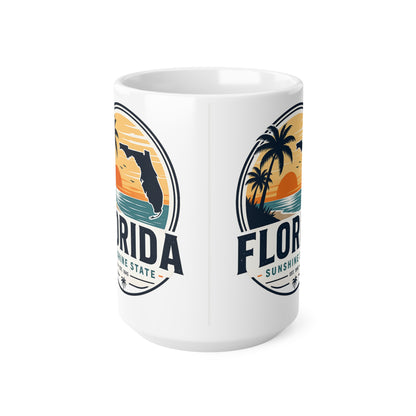 Florida Sunshine State Sunset Mug — Ceramic Coffee Cup (11oz & 15oz)