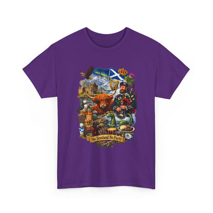 Scotland Collage T-Shirt — "No Scotland No Party" Scottish Heritage Tee