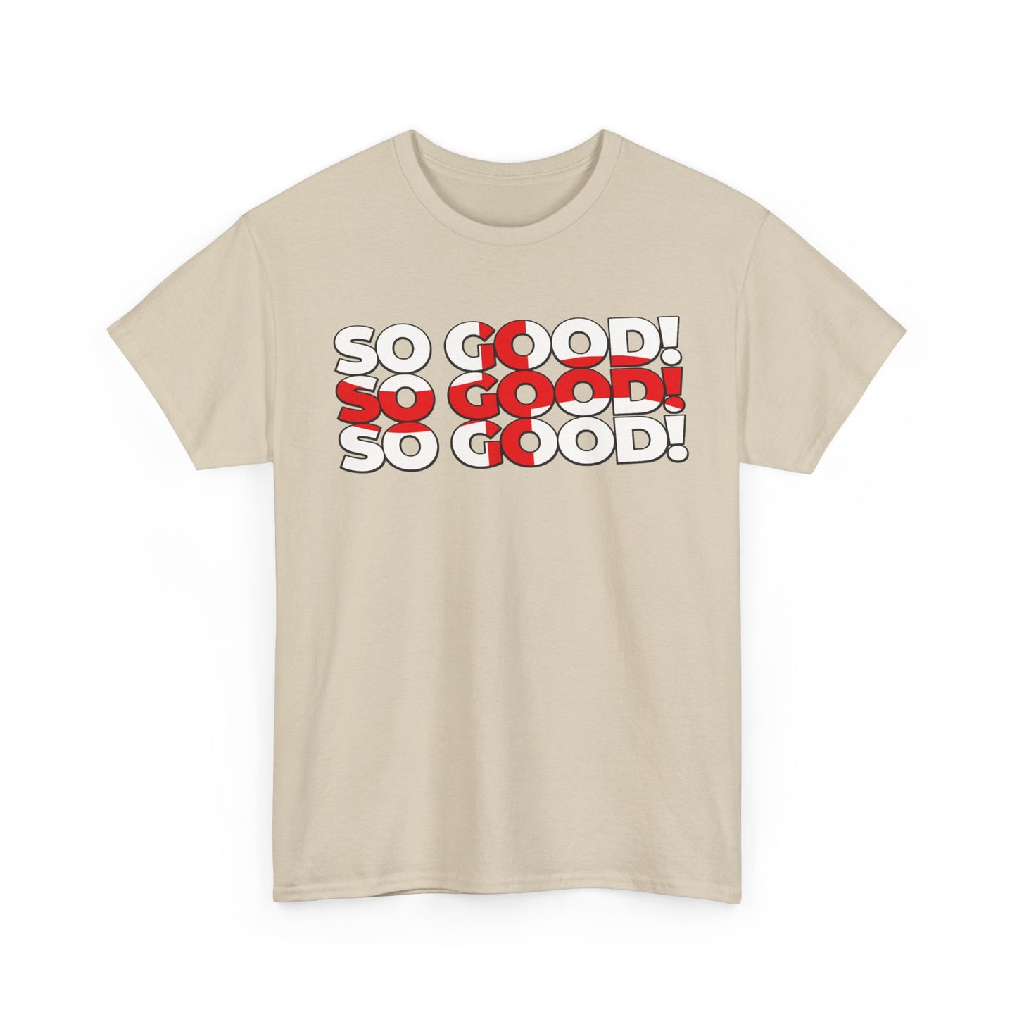 So Good! Retro Text Tee — Graphic White T-Shirt