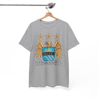 Manchester City Retro Club Crest T‑Shirt — MCFC Vintage Style Club Emblem Tee