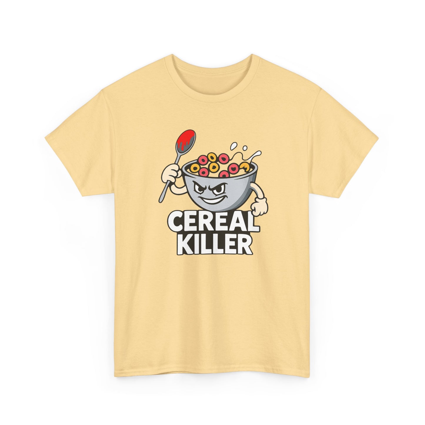 Cereal Killer Graphic Tee — Funny Breakfast Cartoon T‑Shirt