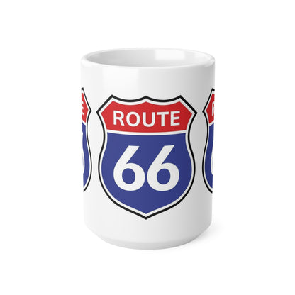 Route 66 Ceramic Coffee Mug — Retro Road Trip 11oz & 15oz