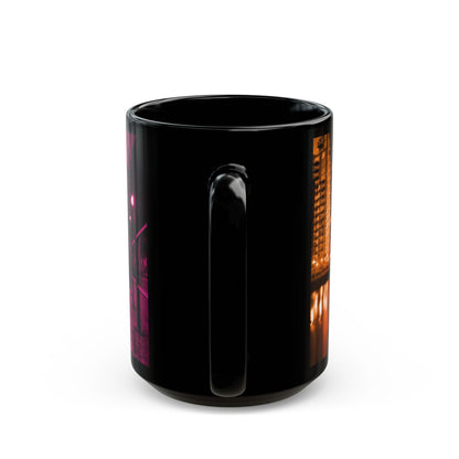 Black Mug — Key 103 Pink Cityscape Coffee Mug (11oz/15oz)