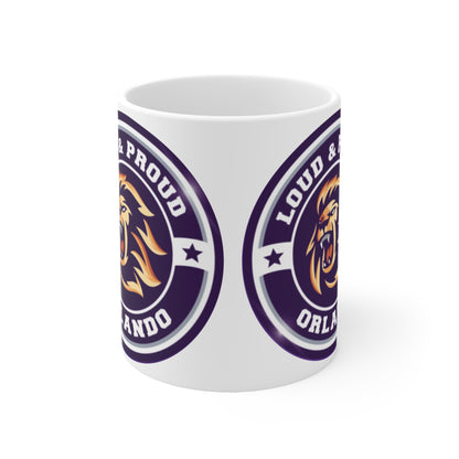 Orlando Coty Soccer Loud & Proud Lion Ceramic Coffee Mug — 11oz & 15oz