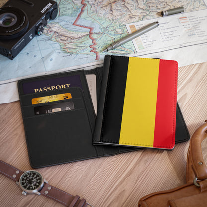 Belgium Flag Passport Cover — Travel Document Holder for Belgian Pride