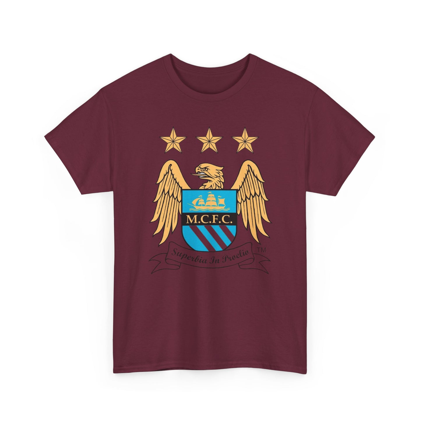 Manchester City Retro Club Crest T‑Shirt — MCFC Vintage Style Club Emblem Tee