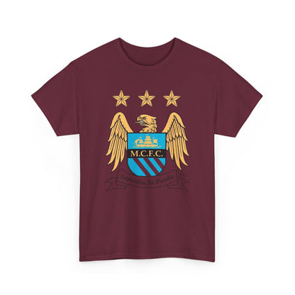 Manchester City Retro Club Crest T‑Shirt — MCFC Vintage Style Club Emblem Tee