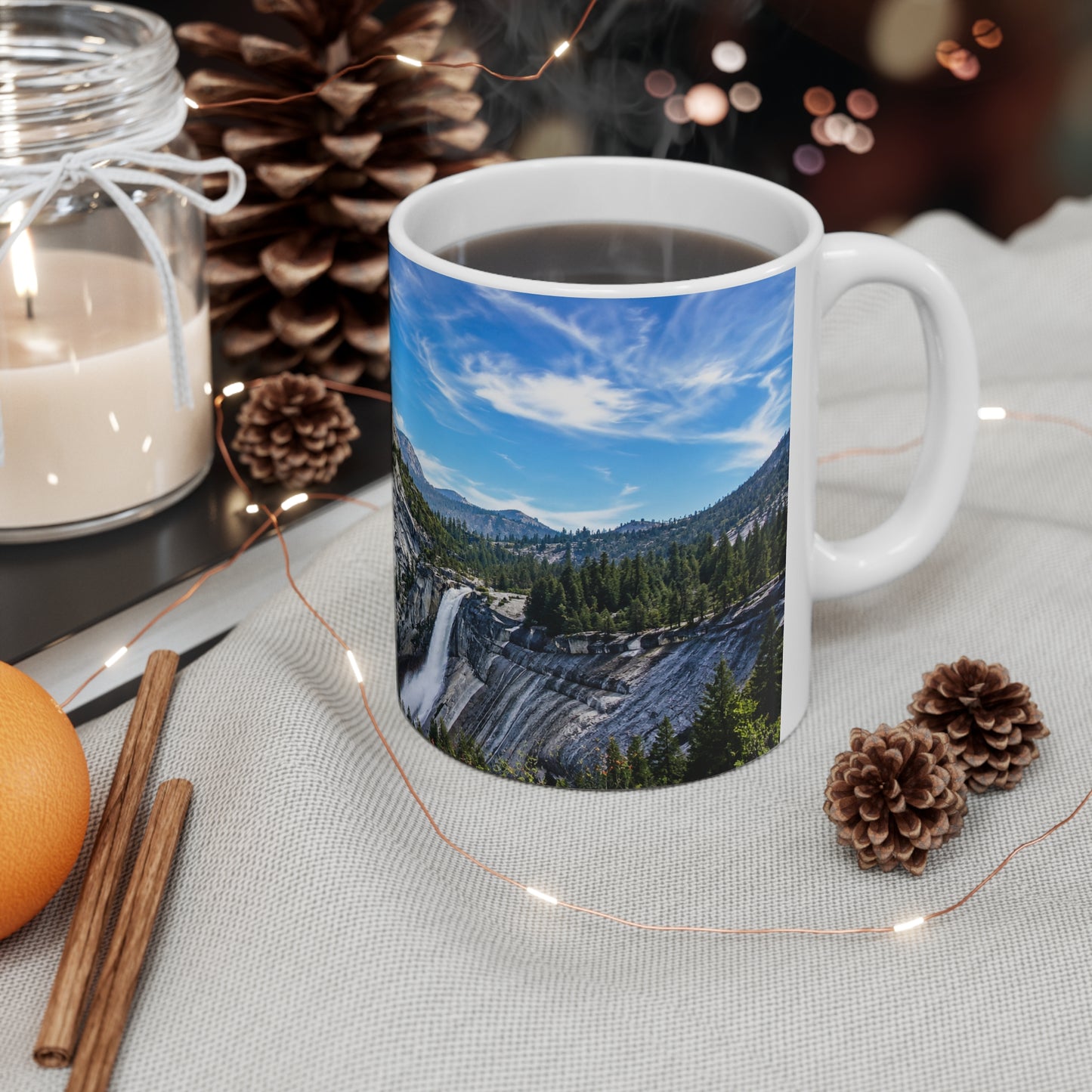 Yosemite Valley Scenic Photo Mug — Mountain Landscape Coffee Cup (11oz & 15oz)