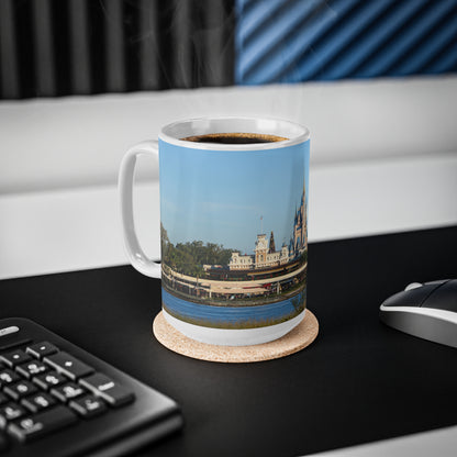 Magic Kingdom Castle Panorama Coffee Mug — Scenic Theme Park Castle Photo, 11oz & 15oz