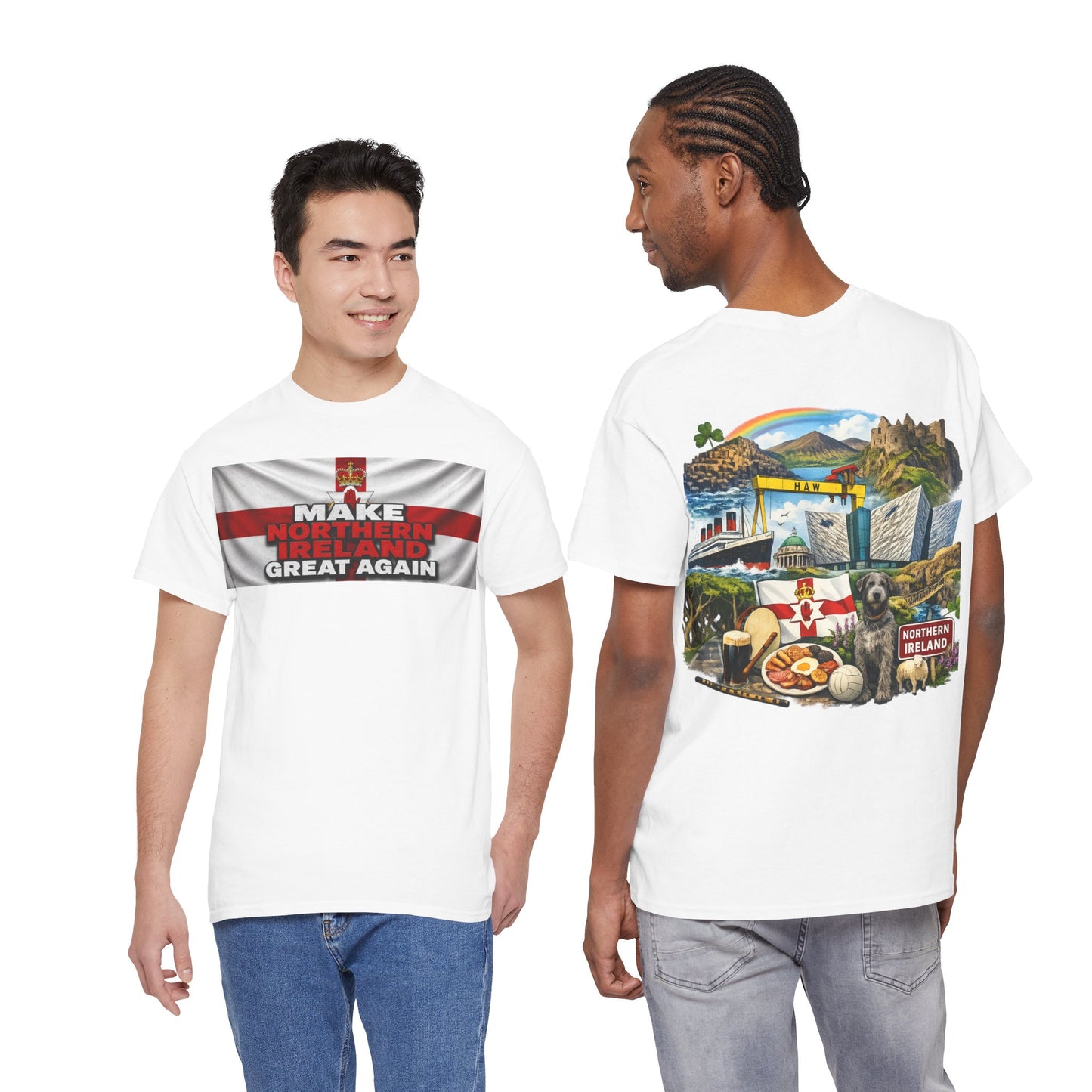 Northern Ireland Collage Tee — "Make Northern Ireland Great Again" Graphic T-Shirt