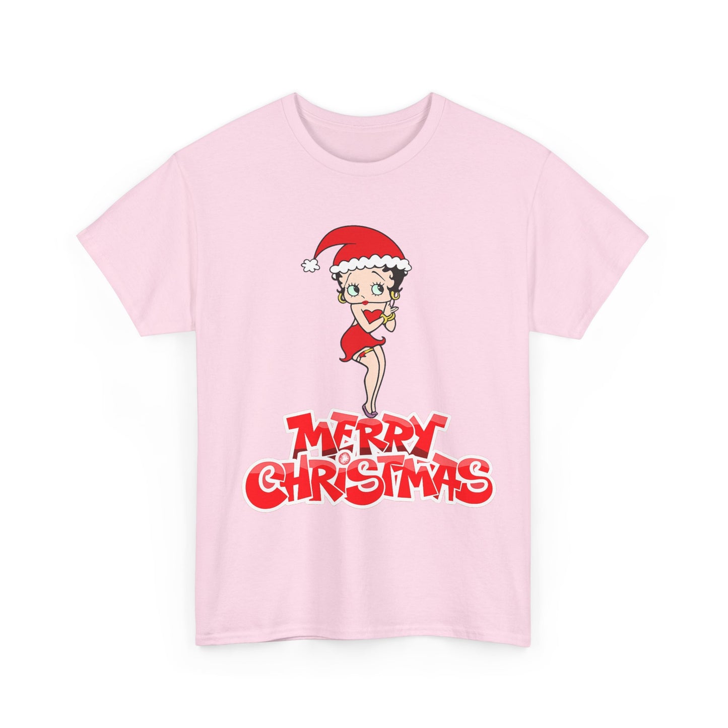Christmas Betty Boop Tee - 'Merry Christmas' Holiday Graphic Shirt