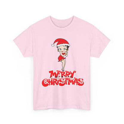 Christmas Betty Boop Tee - 'Merry Christmas' Holiday Graphic Shirt