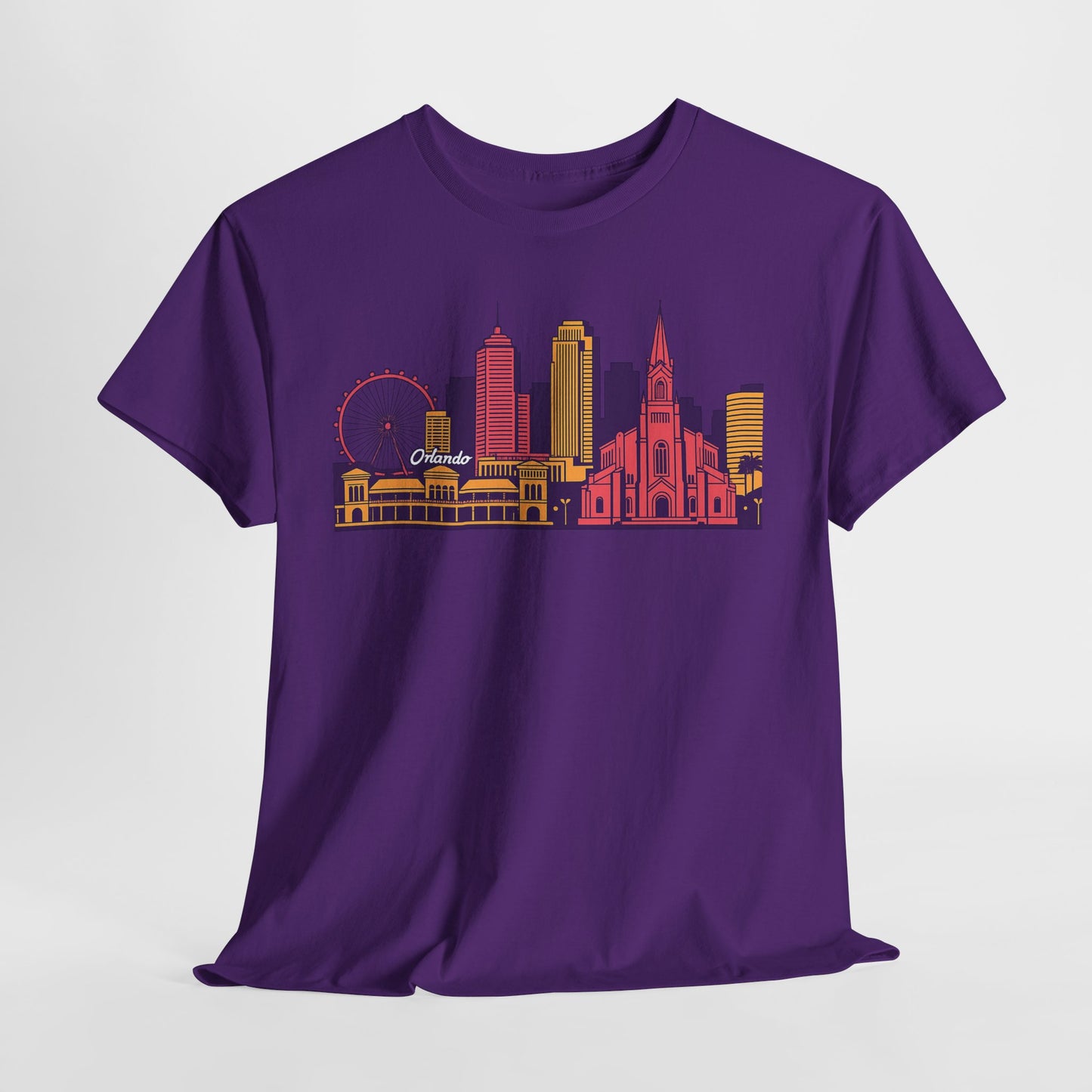 Orlando City Skyline T-Shirt — Colorful Urban Landmark Graphic Tee