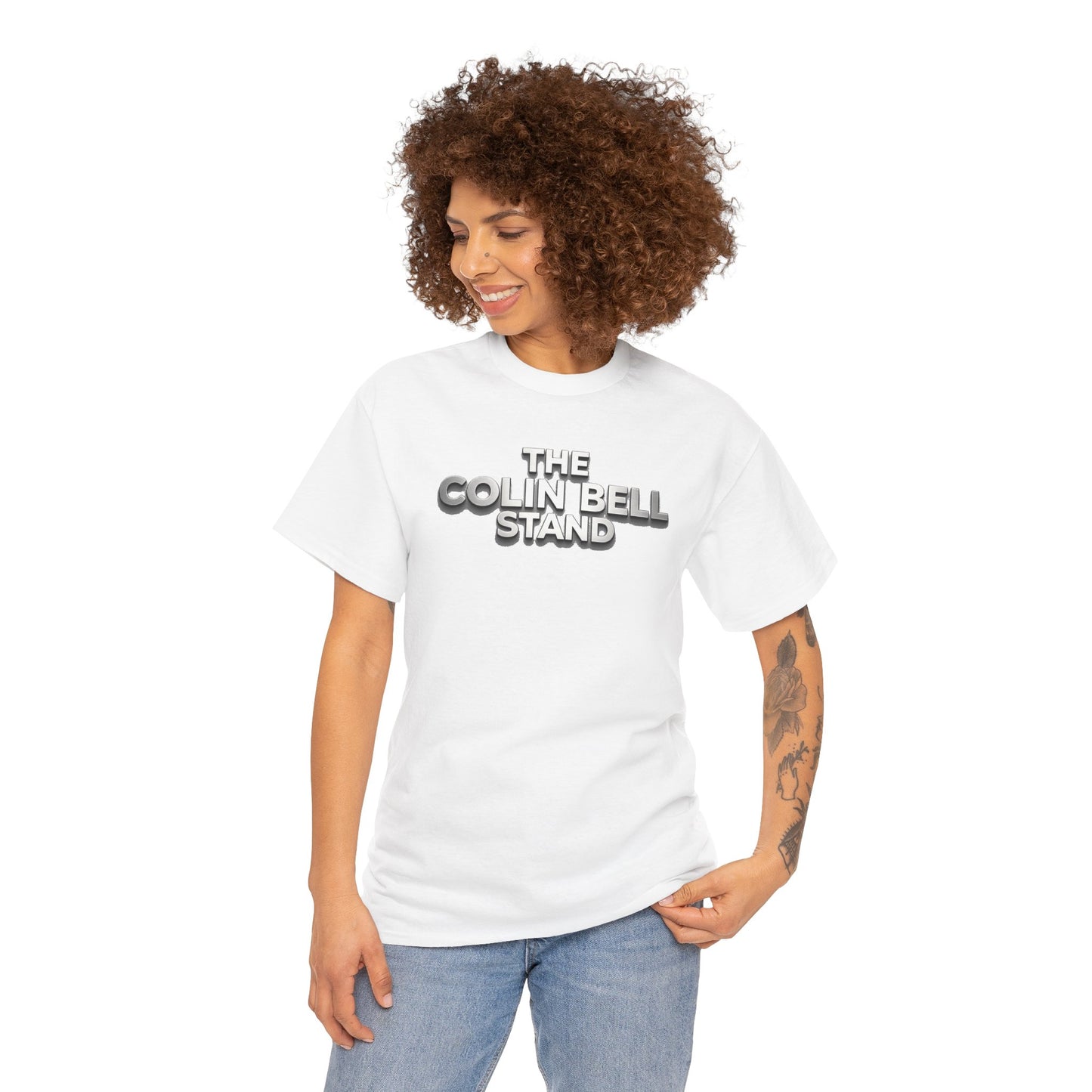 T-Shirt — “The Colin Bell Stand” Retro Chrome Text Tee