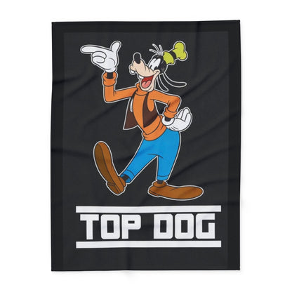 Top Dog Goofy Inspired Cartoon Cozy Throw Arctic Fleece Blanket