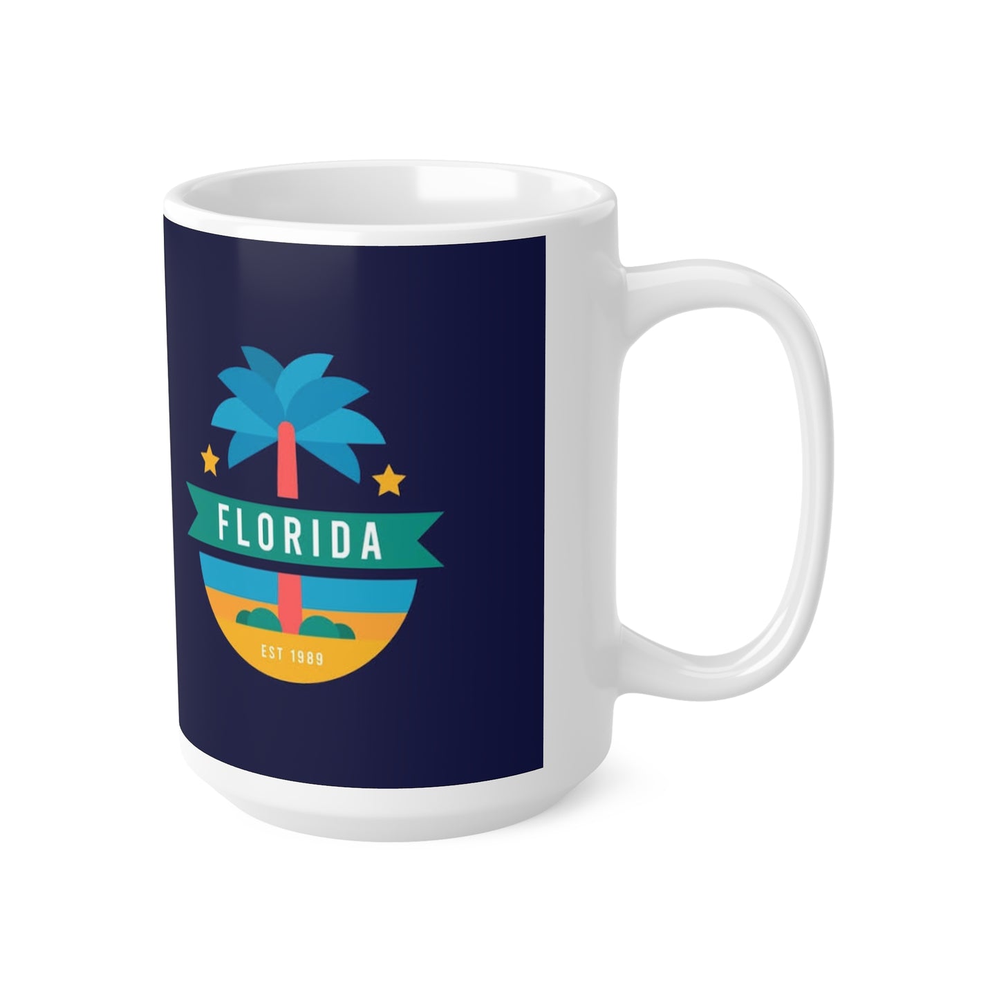 Florida Palm Beach Coffee Mug — Retro Vacation Ceramic Mug (11oz & 15oz)
