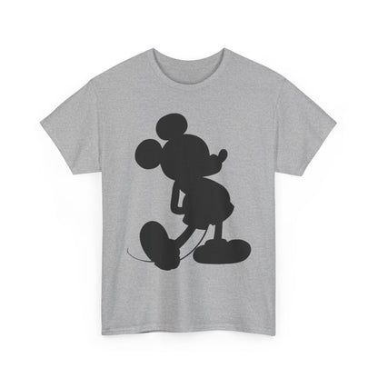 Mickey Mouse Silhouette Graphic Tee — Retro Cartoon Shadow T-Shirt