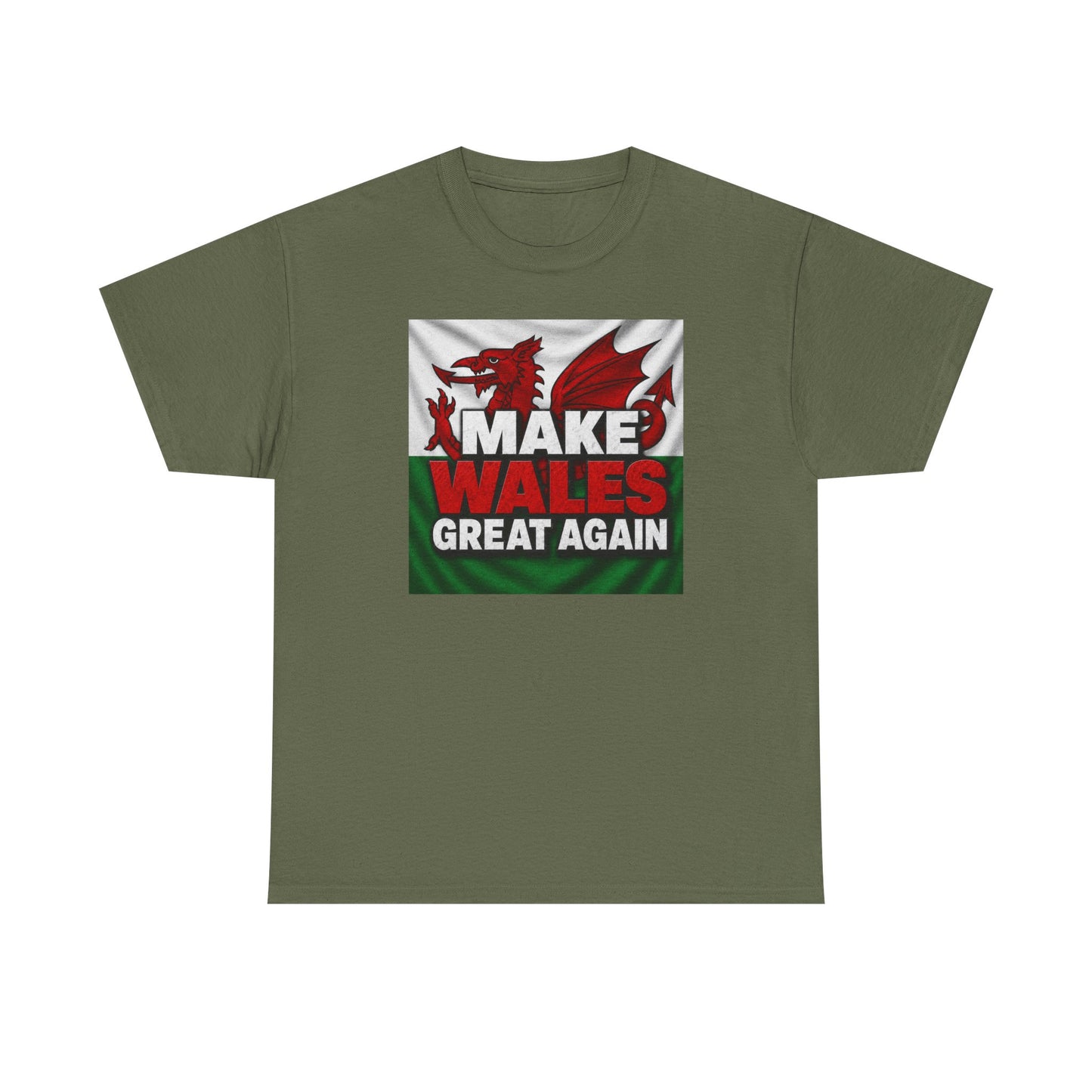 Make Wales Great Again T-Shirt — Welsh Flag Dragon Political Slogan Tee
