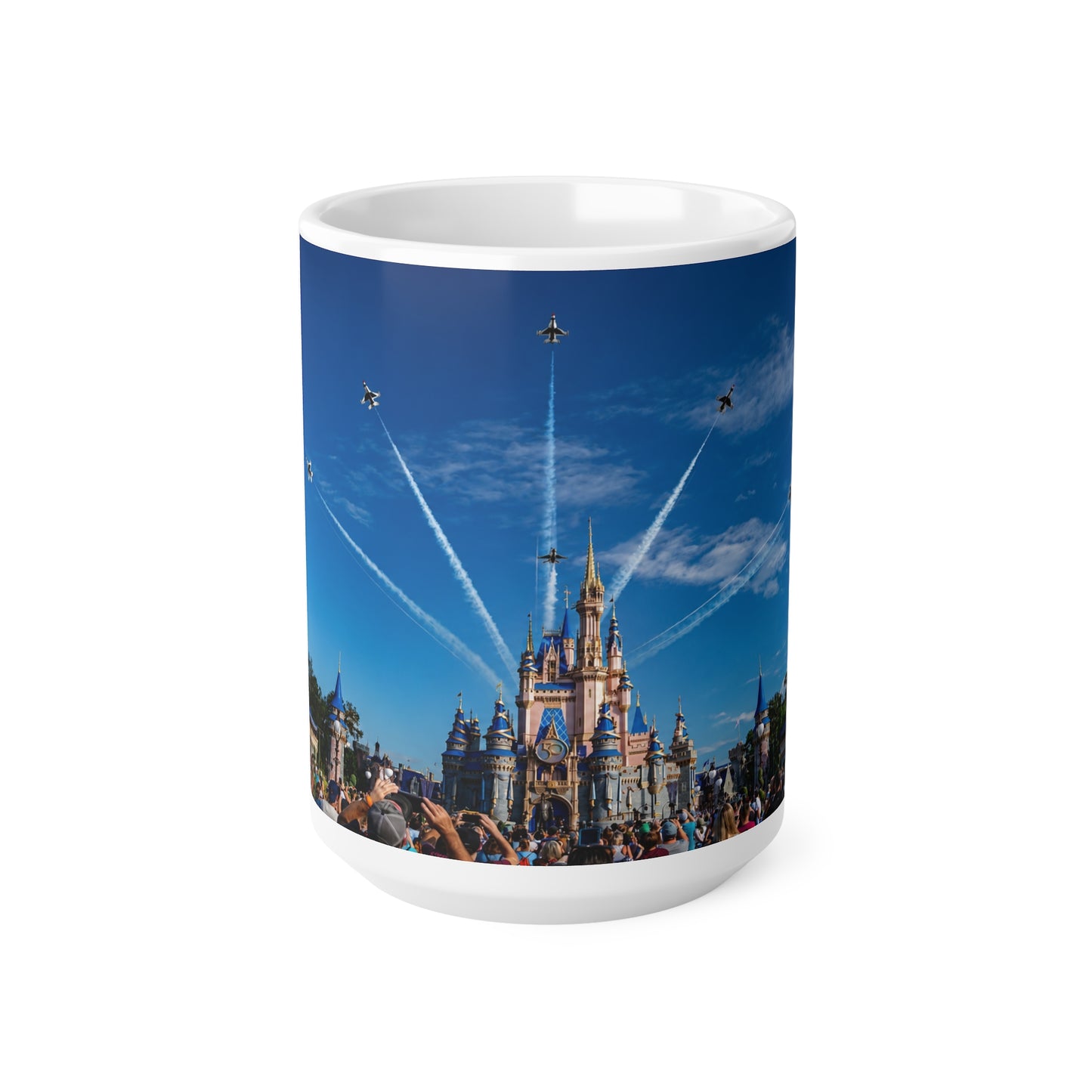 Magic Kingdom Fly over Ceramic Mug — 11oz/15oz Souvenir Coffee Cup