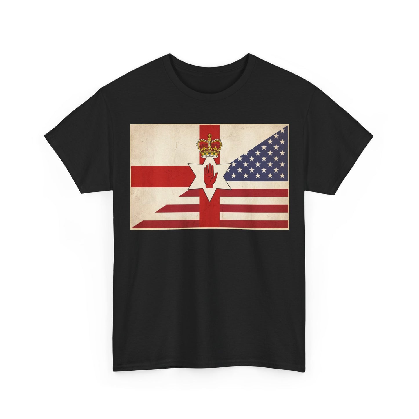 Northern Ireland + American Flag Tee — Vintage Graphic Shirt