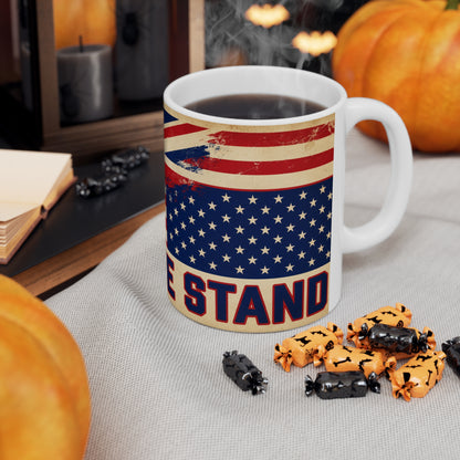 United We Stand Ceramic Coffee Mug — Vintage UK & USA Flag 11oz/15oz