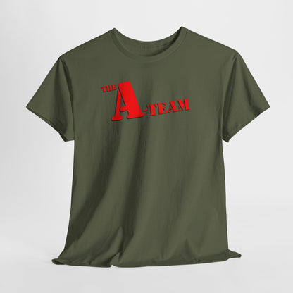 A-Team Graphic Tee — Retro Red Logo Vintage Crew T-Shirt