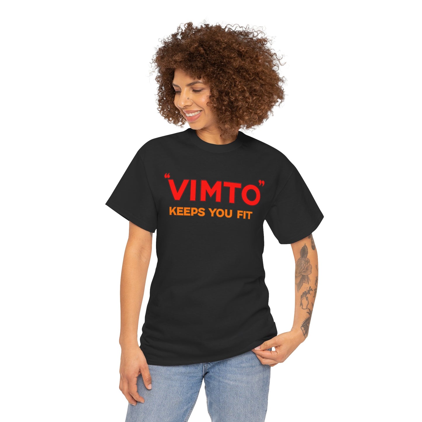 VIMTO "Keeps You Fit" Graphic Tee — Retro Beverage Logo T-Shirt