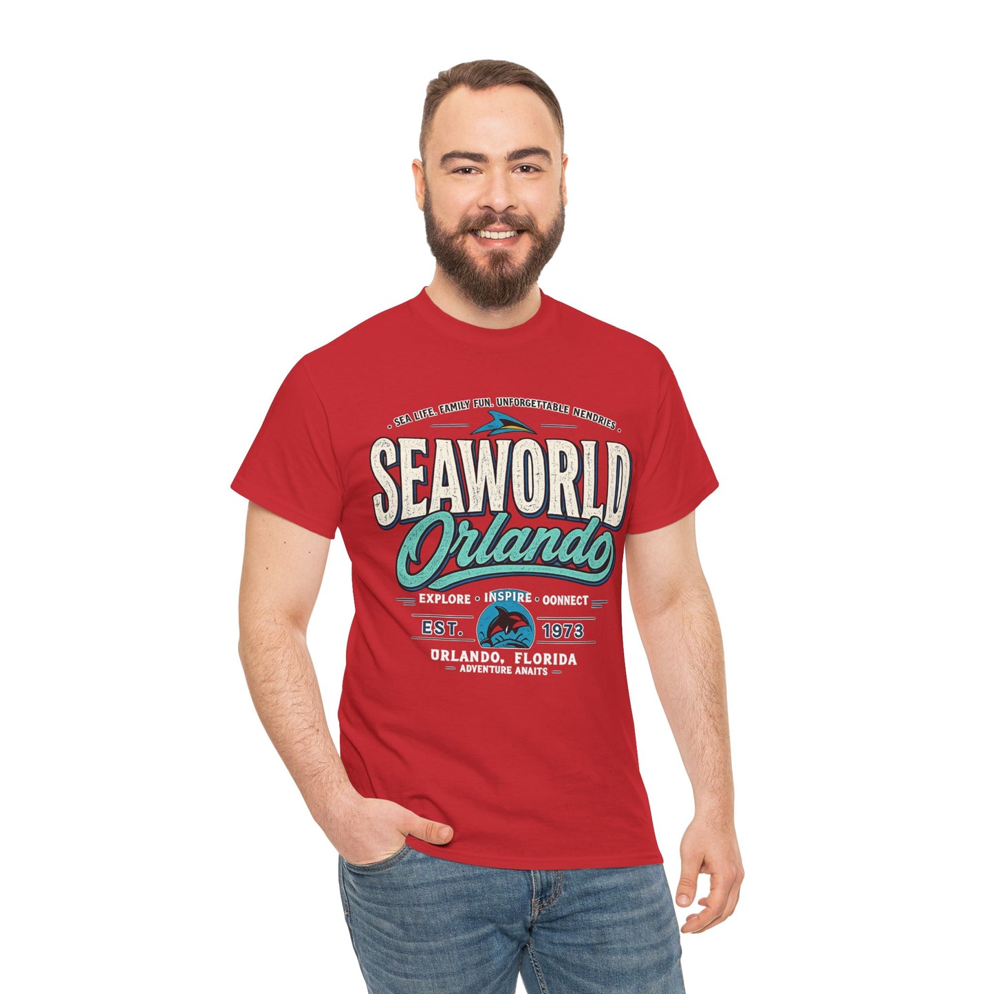SeaWorld Orlando Graphic Tee — Retro Explore Inspire Connect Vacation Shirt