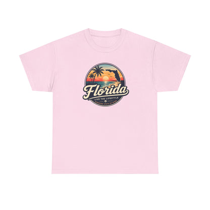 Florida Sunset Tee — Vintage Palm Beach Graphic T-Shirt