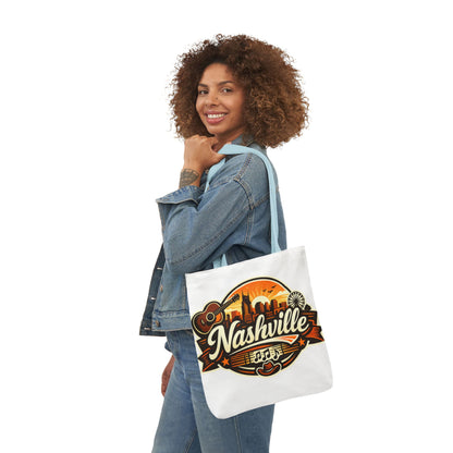Nashville Sunset Tote Bag — Country Music Skyline Canvas Tote