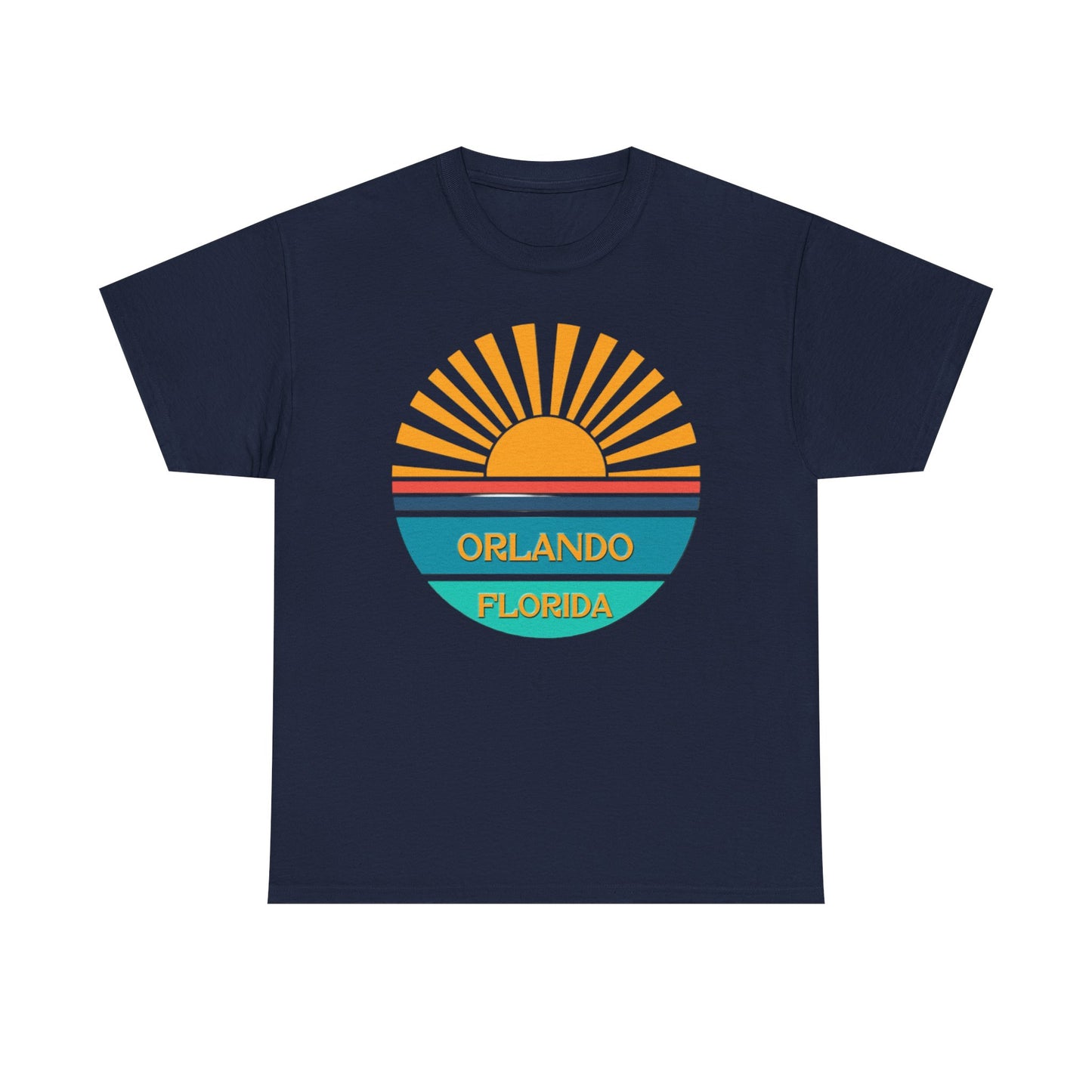 Orlando Florida Sunset T-Shirt – Retro Sunburst Vacation Tee