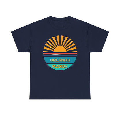Orlando Florida Sunset T-Shirt – Retro Sunburst Vacation Tee