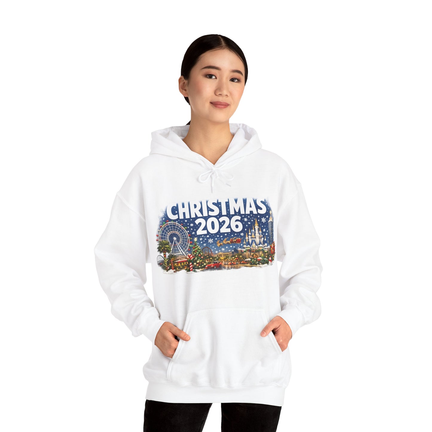 Christmas 2026 Holiday Hoodie — Festive Winter Village Sweatshirt