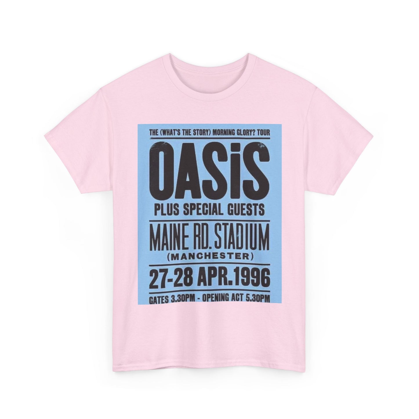 Oasis 1996 Maine Road Tour Poster T‑Shirt — Maine Rd. Stadium Concert Tee