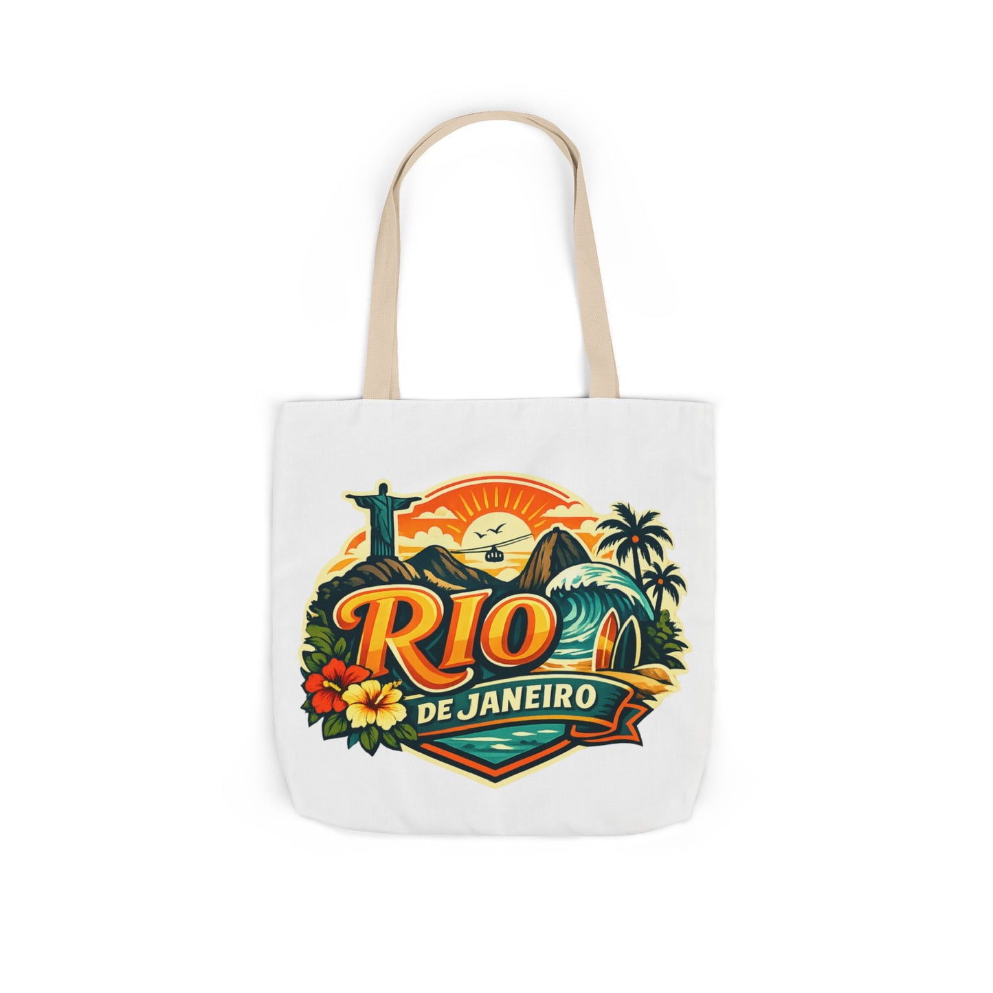 Rio de Janeiro Travel Tote — Retro Beach Canvas Bag